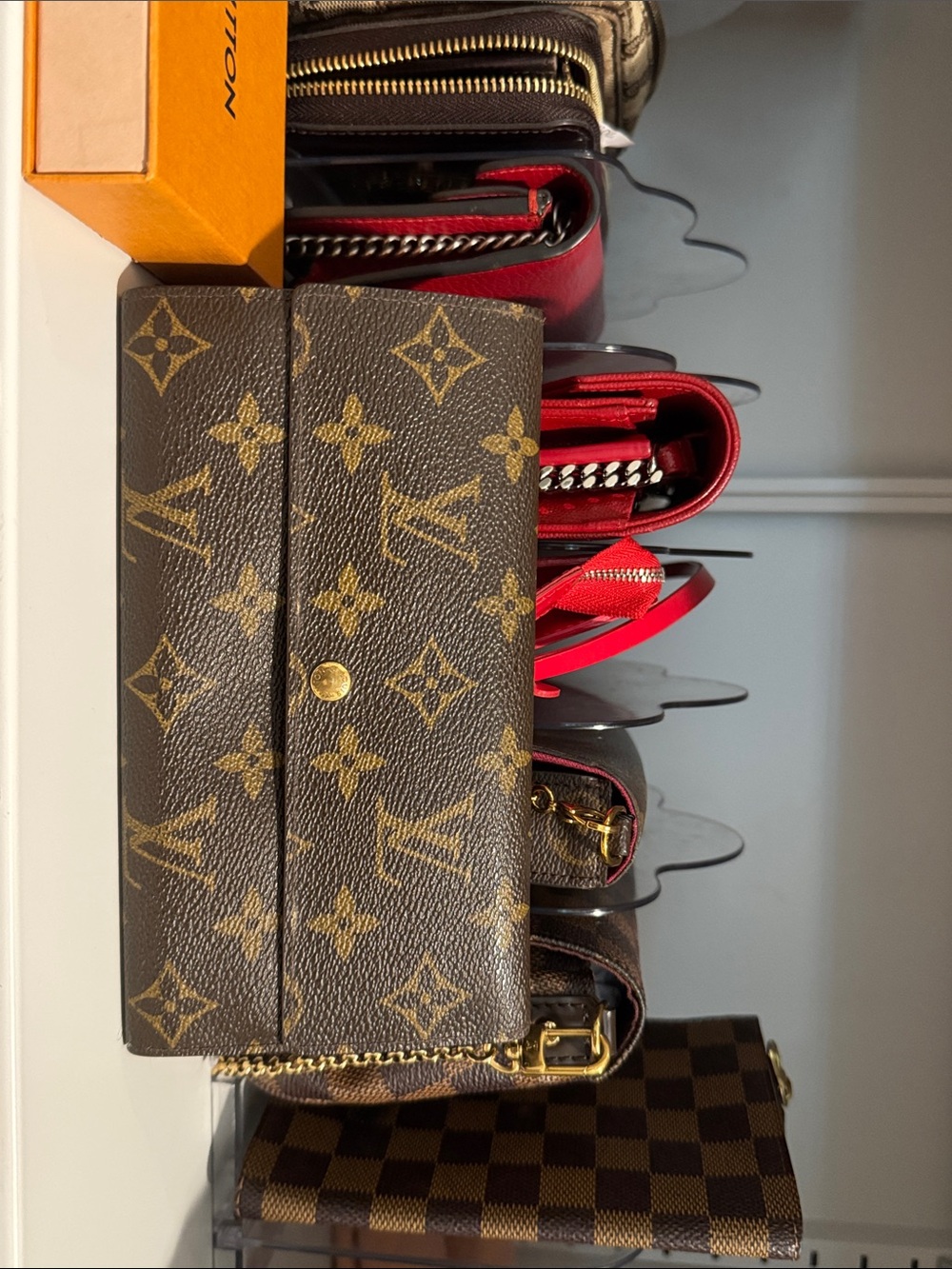 Authentic Louis Vuitton Monogram Canvas Continental Wallet in Brown and Gold - Picture 12 of 15
